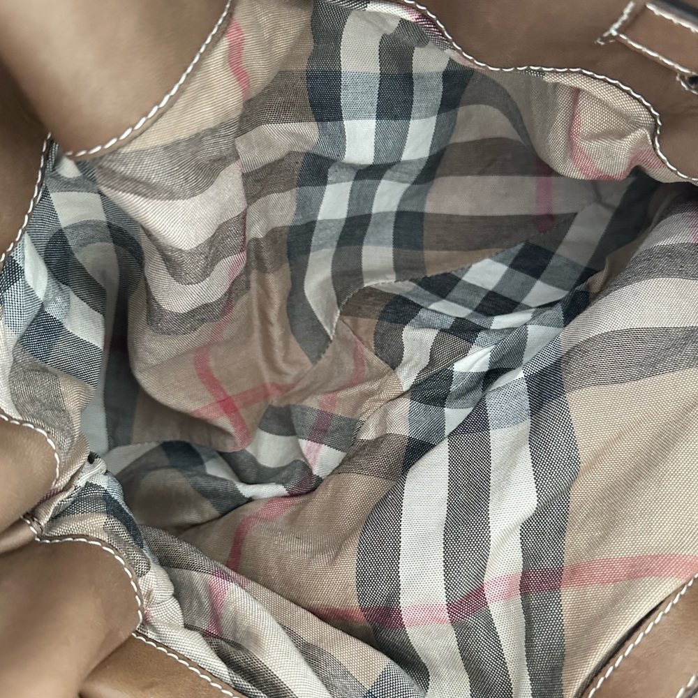 Burberry Tan Leather Tote Bag - Picture 12 of 12
